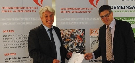 RAL-Gütezeichen 724 an die Firma ELM Ersatzbrennstoff GmbH & Co. KG verliehen